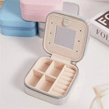 Jewelry Box With Mirror Earring Ring Necklace Holder Display Casket Box
