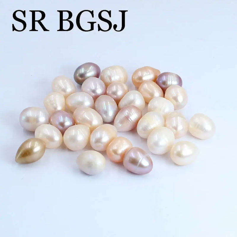 10x12mm 10pcs AA Rice Mixed Colors No Hole Natural Freshwater Pearl Beads