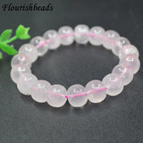 Rose Quartz Barrel Beads Stretch Bracelet Meditation Yoga Jewelry