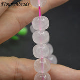 Rose Quartz Barrel Beads Stretch Bracelet Meditation Yoga Jewelry