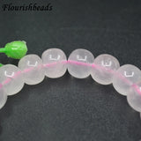 Rose Quartz Barrel Beads Stretch Bracelet Meditation Yoga Jewelry