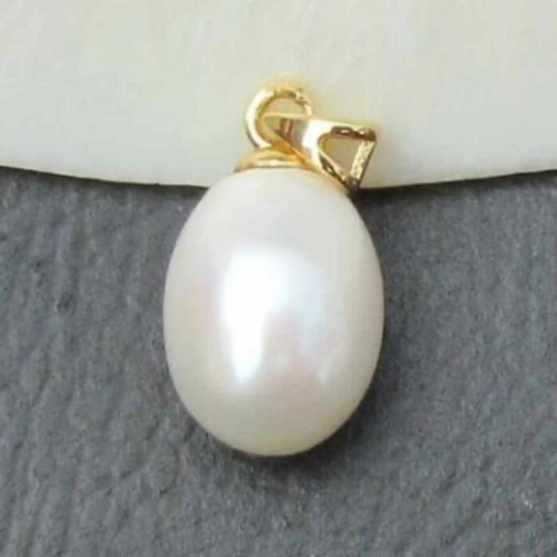 10x12mm South Sea Pearl 14k Necklace Quartz Amulet Keychain