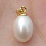 10x12mm South Sea Pearl 14k Necklace Quartz Amulet Keychain