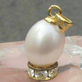 10x12mm South Sea Pearl 14k Necklace Quartz Amulet Keychain