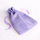 10pcs Purple Jute Drawstring Bags Favor Gift Wedding Christmas Linen Pouches