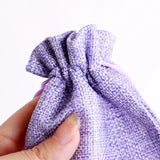 10pcs Purple Jute Drawstring Bags Favor Gift Wedding Christmas Linen Pouches