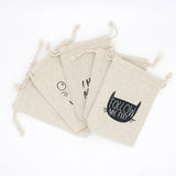 5pcs Cotton Linen Jewelry Storage Bags Drawstring Coin Purse