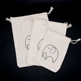 5pcs Cotton Linen Jewelry Storage Bags Drawstring Coin Purse