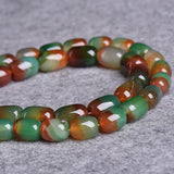 Natural Peacock Agates Stone Beads Barrel Shape DIY Jewelry Making 15''