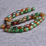 Natural Peacock Agates Stone Beads Barrel Shape DIY Jewelry Making 15''