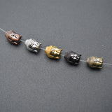 Buddha Head Copper Spacer CZ Inlaied Beads Charms 20pcs/lot