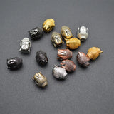 Buddha Head Copper Spacer CZ Inlaied Beads Charms 20pcs/lot