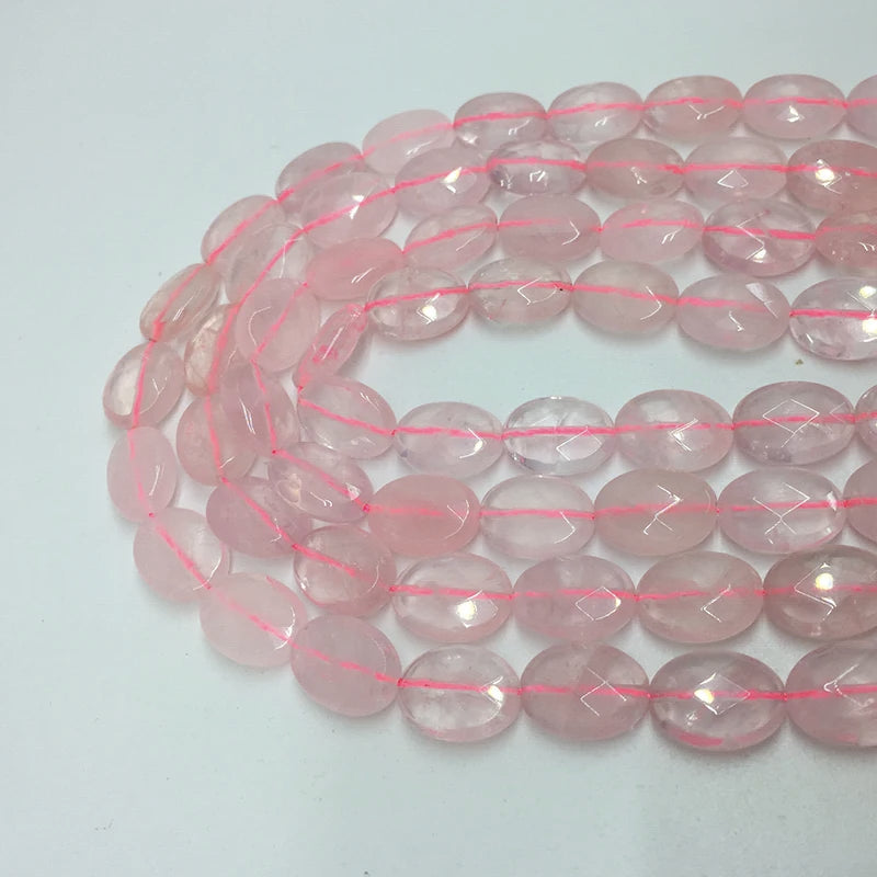 10x14mm Rose Quartz Crystal Gem Stone Beads