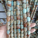 10x14mm Agalmatolite Stone Barrel Beads 15''