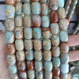 10x14mm Agalmatolite Stone Barrel Beads 15''