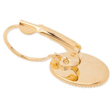 Plated Oval Brass French Lever Back Earrings Blank 50pcs