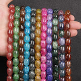 10x14mm Natural Agates Beads Oval Shape Cracked Aagt Stone Loose Spacer Beads