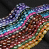 10x14mm Natural Agates Beads Oval Shape Cracked Aagt Stone Loose Spacer Beads