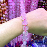 10x14mm Rose Quartz Beads 15'' Faceted Irregular DIY Loose Stone Beads