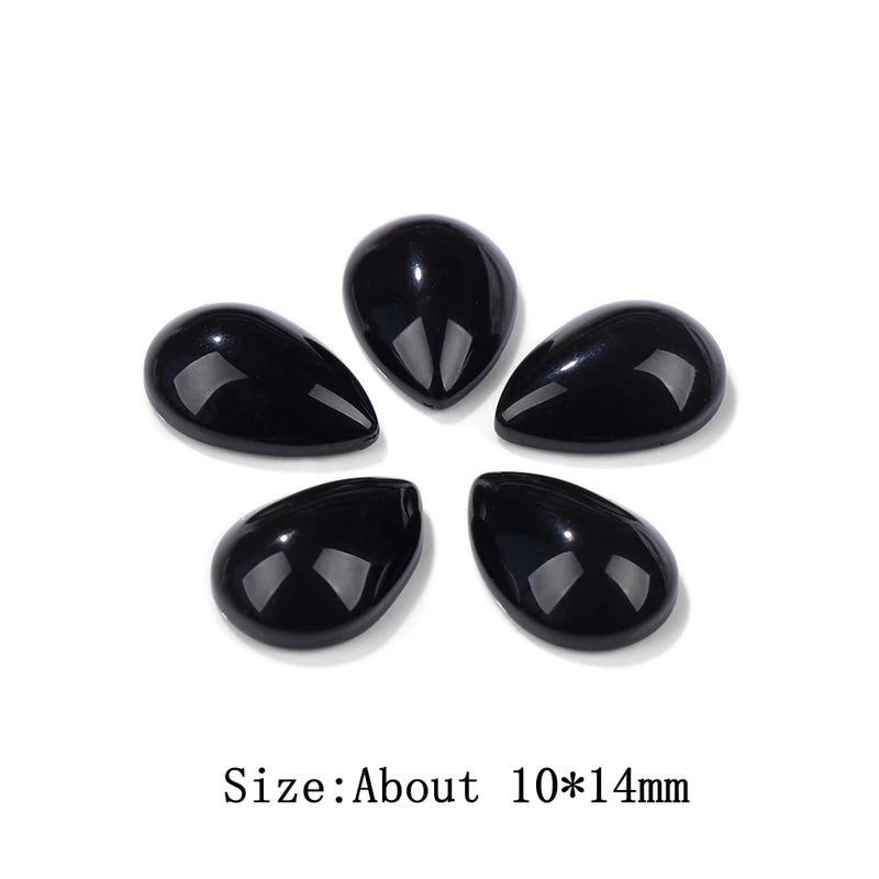 10x14mm Water Drop Natural Stone Cabochons Agate Crystal Opal Chalcedony Beads