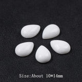 10x14mm Water Drop Natural Stone Cabochons Agate Crystal Opal Chalcedony Beads