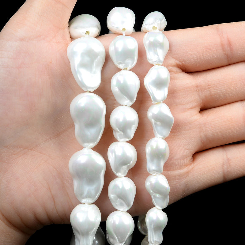 Shell Bead Charm for DIY Jewelry Making 10x15mm 12x15mm 15x22mm
