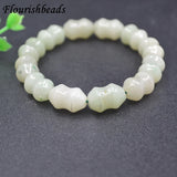 Green Jade Stretch Bracelet Natural Stone Healing Women Jewelry