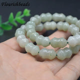 Green Jade Stretch Bracelet Natural Stone Healing Women Jewelry