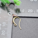 Plated Brass Zircon Earrings Hook High Jewelry Accessories 30pcs