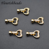 10x15mm Heart Micro Pave CZ Clasps Jewelry Findings