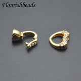 10x15mm Heart Micro Pave CZ Clasps Jewelry Findings