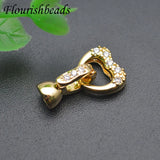10x15mm Heart Micro Pave CZ Clasps Jewelry Findings