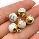 10x15mm Round Pink Crystal Quartz Pendant Charms for Necklace