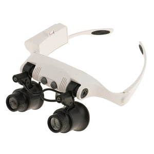 Head Wearing Magnifier Portable Magnifying Glass 2 LED Light