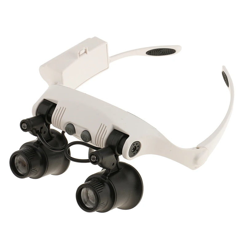 Head Wearing Magnifier Portable Magnifying Glass 2 LED Light