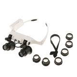 Head Wearing Magnifier Portable Magnifying Glass 2 LED Light