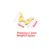 20Pcs Mirror Stainless Steel Angel Wing Charm DIY Jewelry