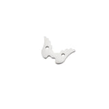 20Pcs Mirror Stainless Steel Angel Wing Charm DIY Jewelry
