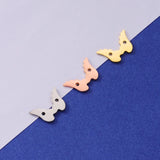 20Pcs Mirror Stainless Steel Angel Wing Charm DIY Jewelry