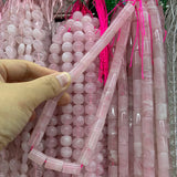 10x16mm Natural Rose Quartzs Beads 15'' Pink Column Tube DIY Loose Beads