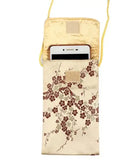10x17.5cm Chinese Women Cell Phone Cover Satin Bag Silk Pouches
