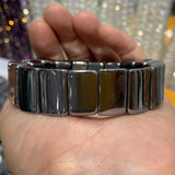 10x18mm Natural Terahertz Beads Bracelet Rectangle DIY Bangle