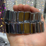 10x18mm Natural Terahertz Beads Bracelet Rectangle DIY Bangle