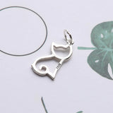 Sterling Silver Cat Pendant for Women Necklace Bracelet