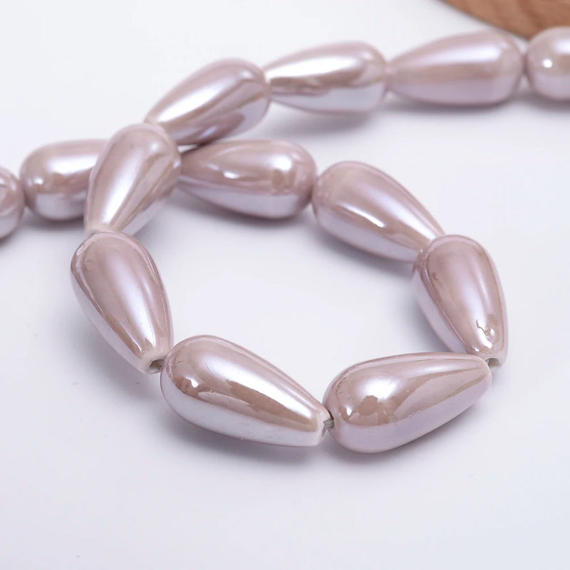 10x20mm Ceramics Beads Water Drop Spacer Beads DIY Jewelry Making
