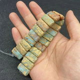 10x20mm Pine Natural Stone Flat Bead Gasket for Jewelry Making
