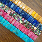 10x20mm Natural Semi-precious Stone Loose Beads Rectangle Shape