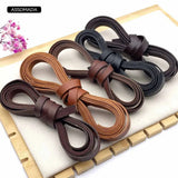 10x2mm 2M Flat Leather Cords Brown Cow Leather Rope DIY Jewelry Making