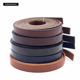10x2mm 2M Flat Leather Cords Brown Cow Leather Rope DIY Jewelry Making