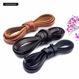 10x2mm 2M Flat Leather Cords Brown Cow Leather Rope DIY Jewelry Making